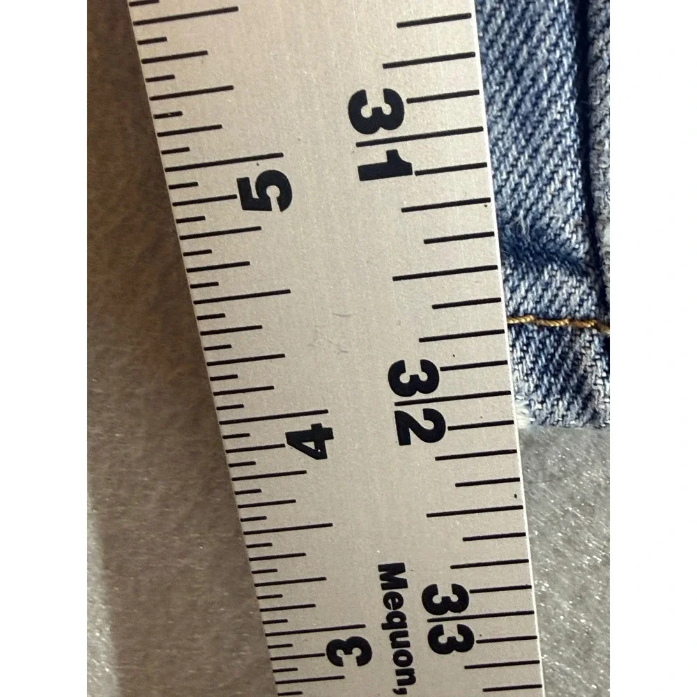 Levis 505 Mens Distressed Denim Blue Jeans Size 36X32(Tag Reads 36/34 Grunge